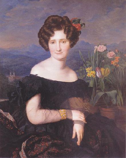 Ferdinand Georg Waldmuller Portrait of Johanna Borckenstein oil painting image